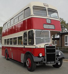 The 2018 vintage shuttle bus